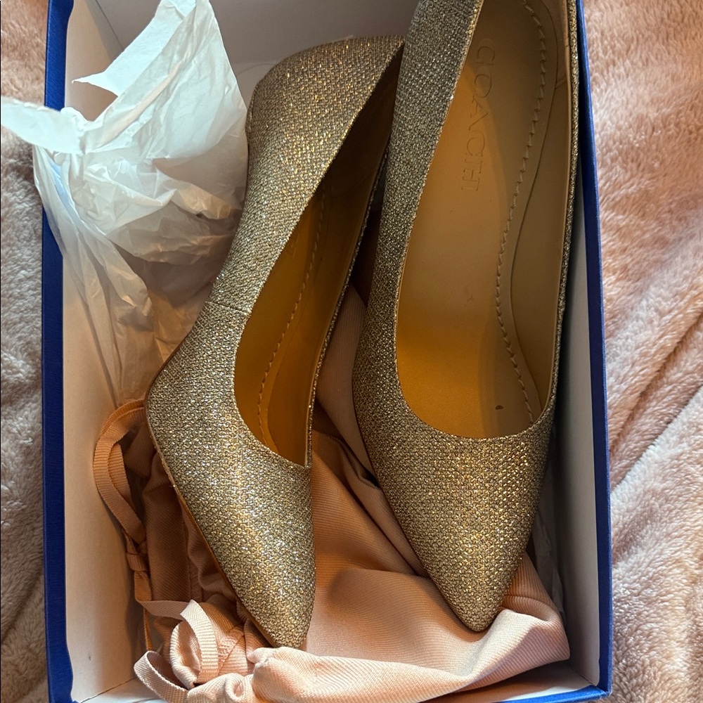 Coach Gold Sparkle Women's Heels